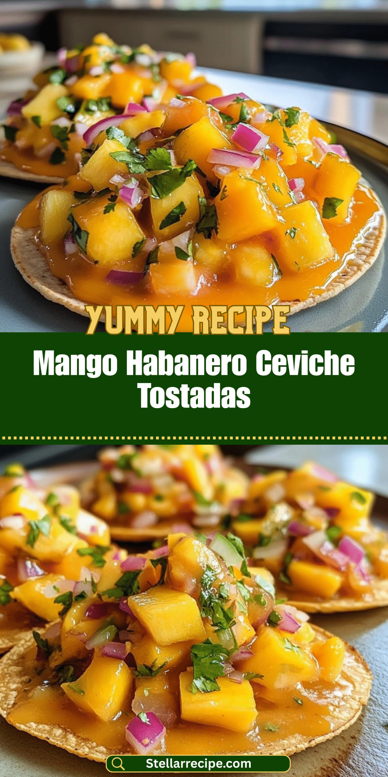 Mango Habanero Ceviche Tostadas