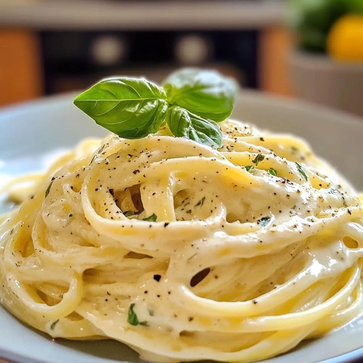 Lemon Basil Cream Pasta
