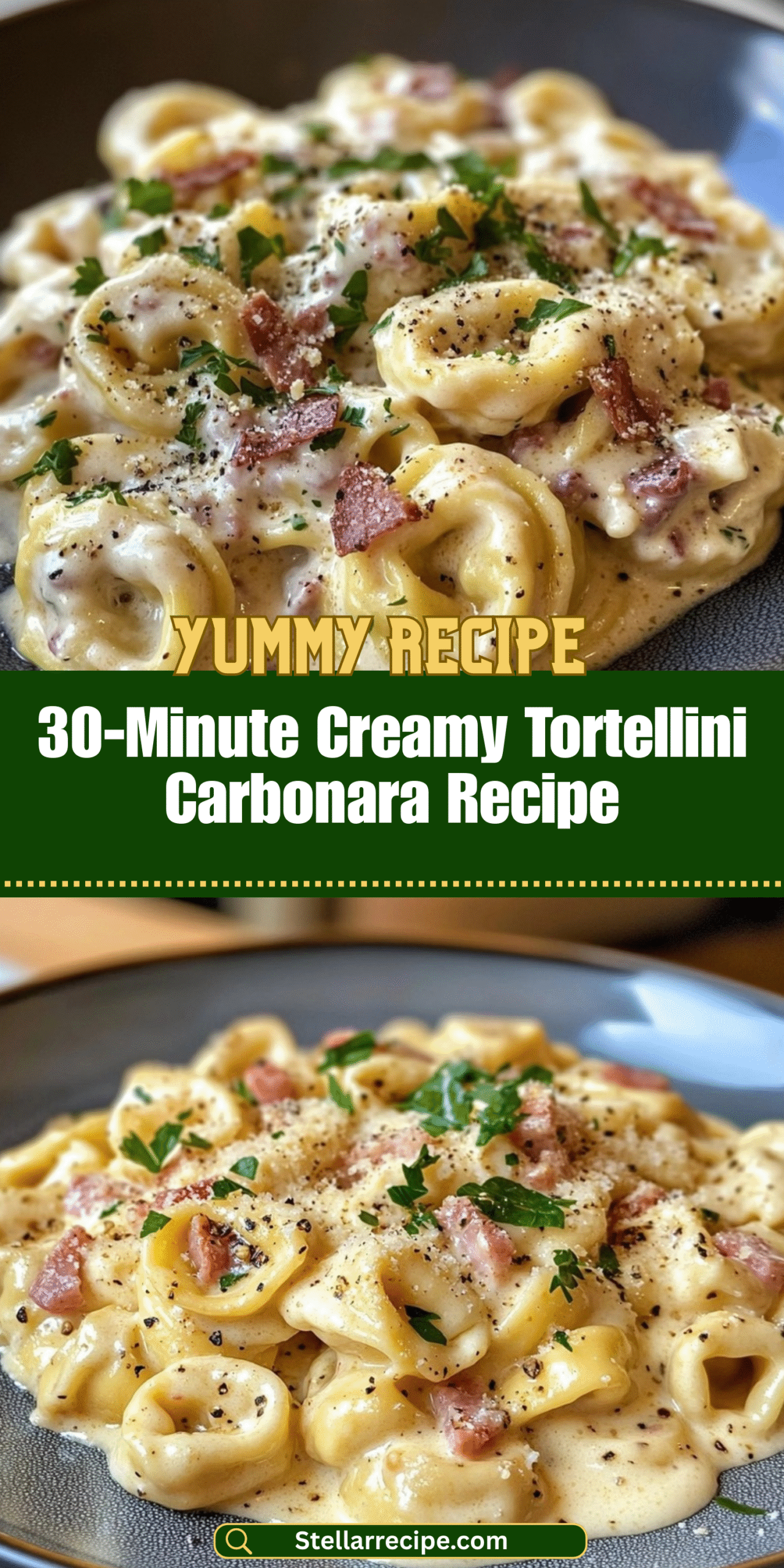 30-Minute Creamy Tortellini Carbonara Recipe