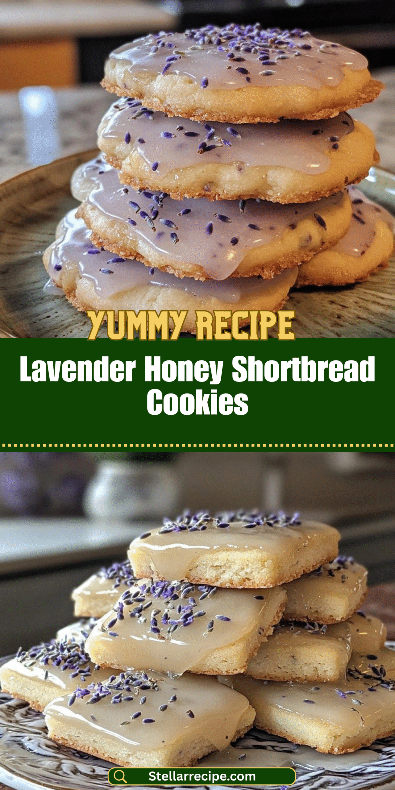 Lavender Honey Shortbread Cookies
