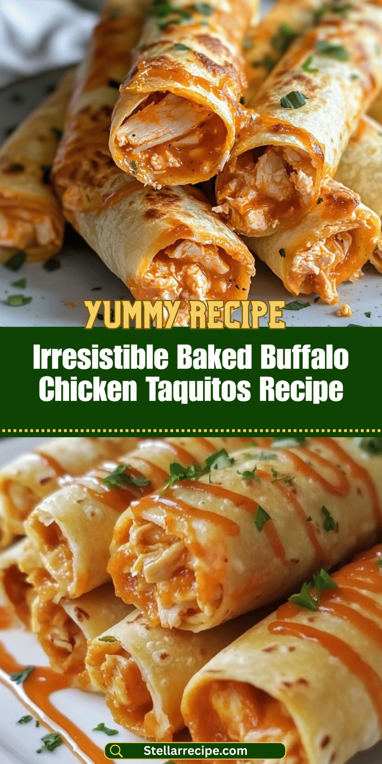 Irresistible Baked Buffalo Chicken Taquitos Recipe