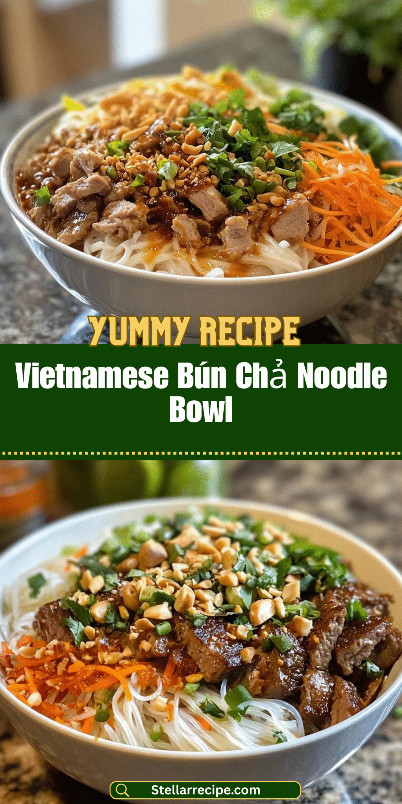 Vietnamese Bún Chả Noodle Bowl
