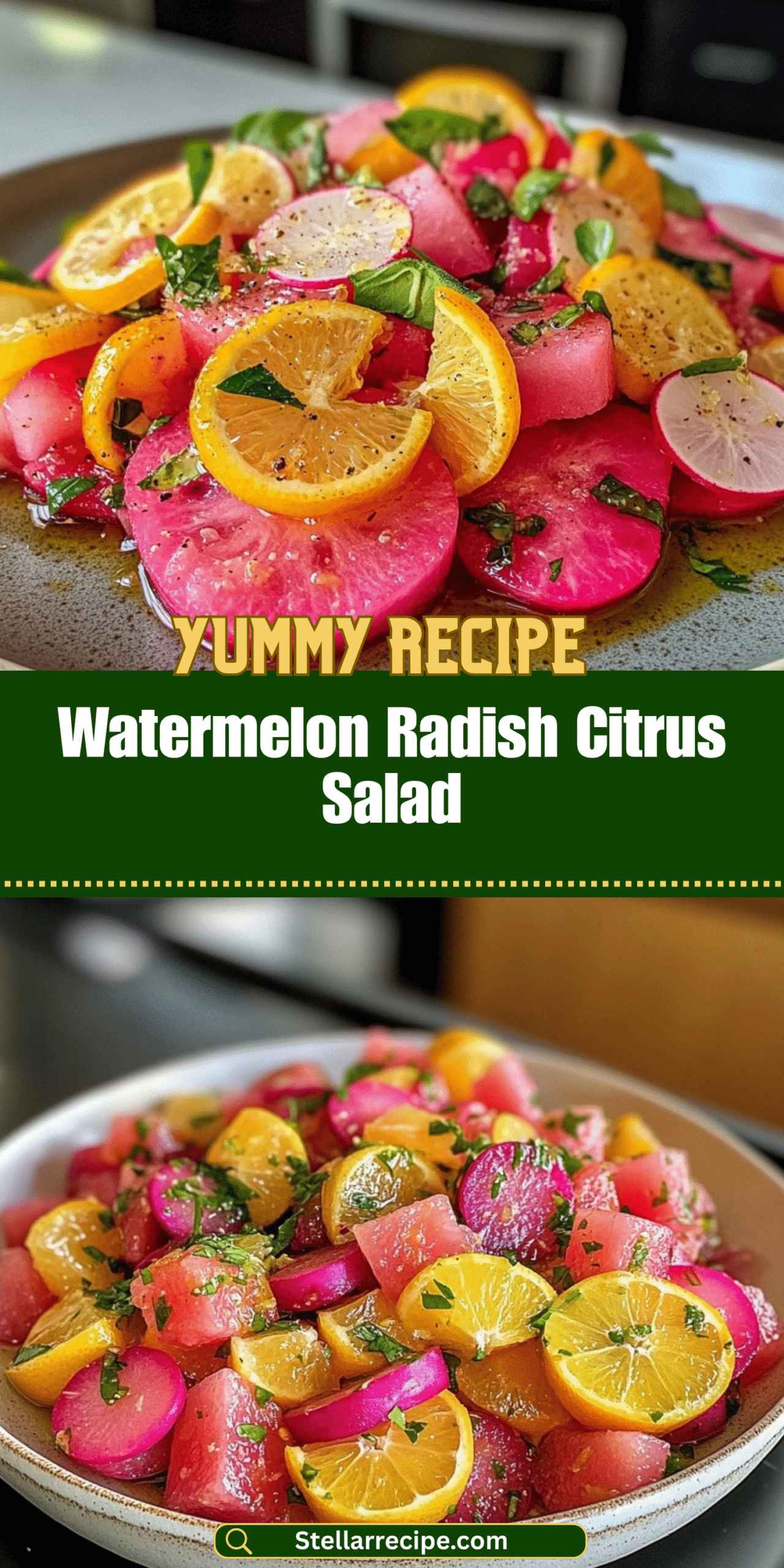 Watermelon Radish Citrus Salad