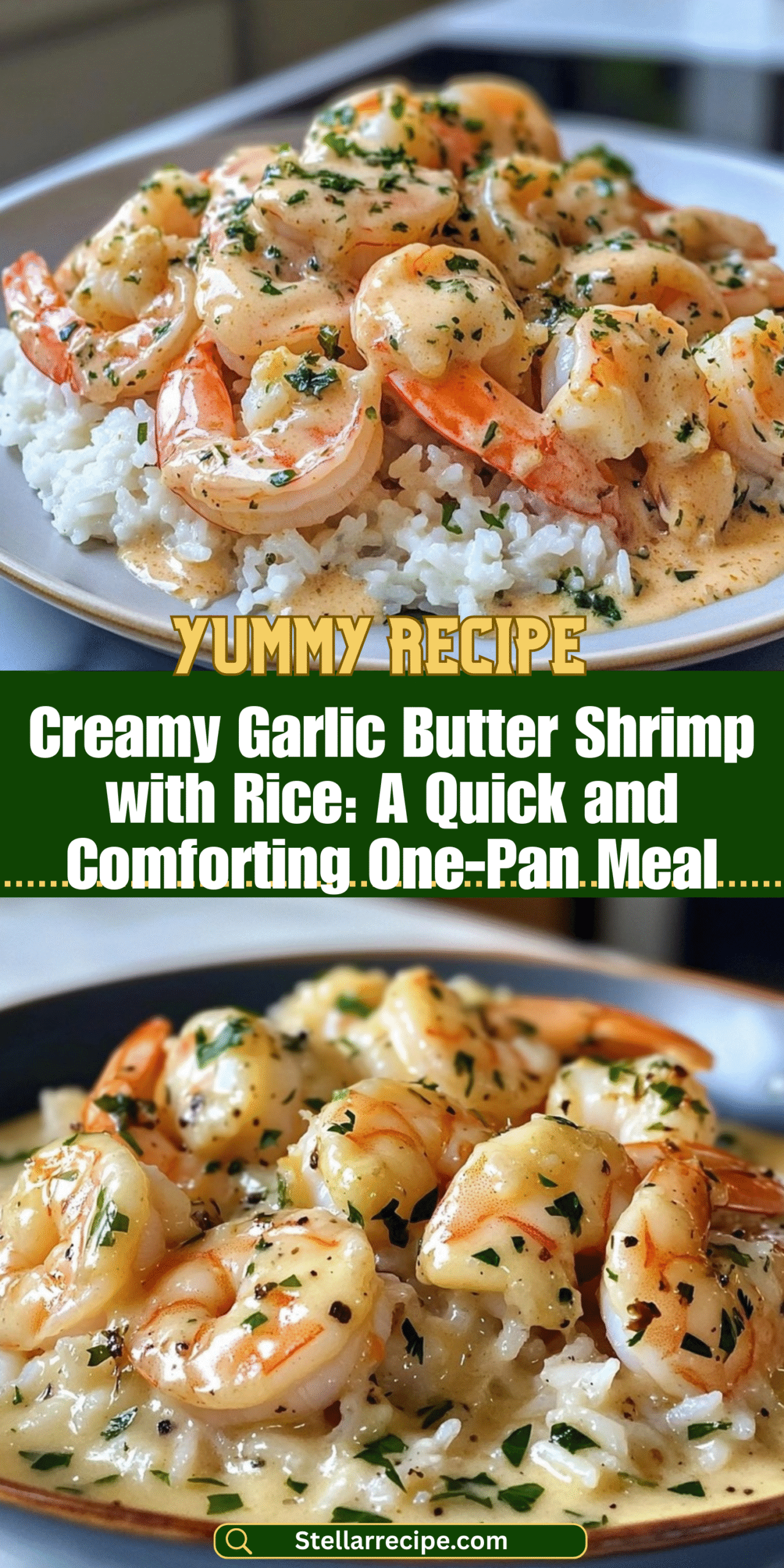 Creamy Garlic Butter Shrimp with Rice: A Quick and Comforting One-Pan Meal