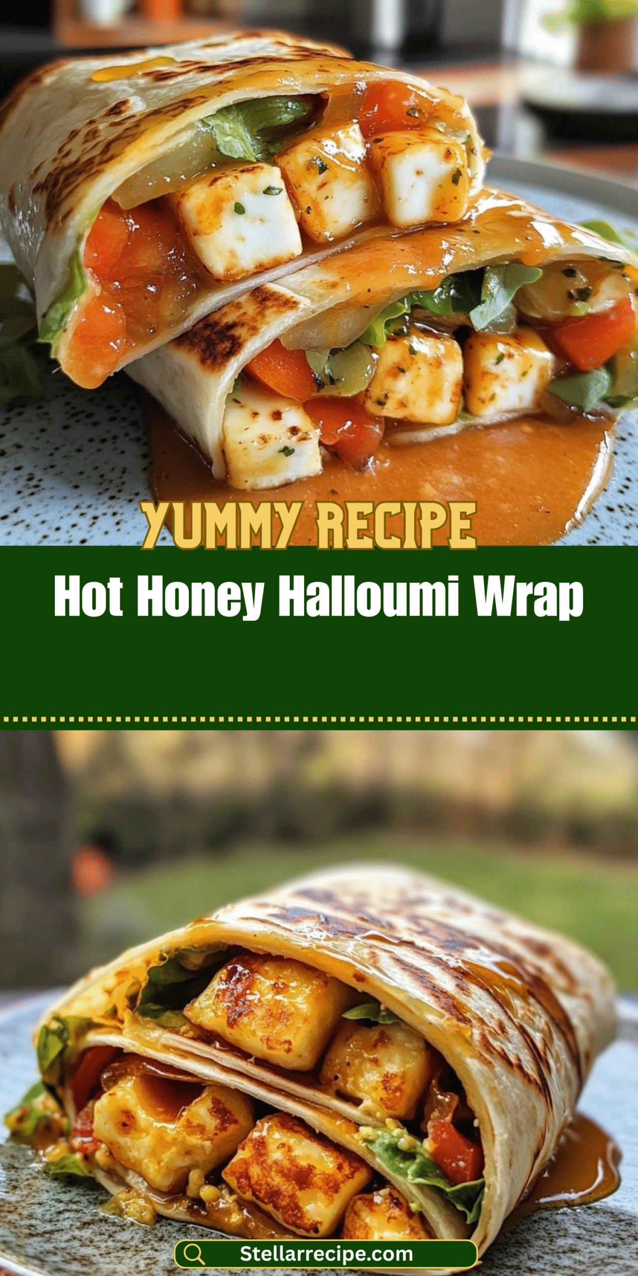 Hot Honey Halloumi Wrap