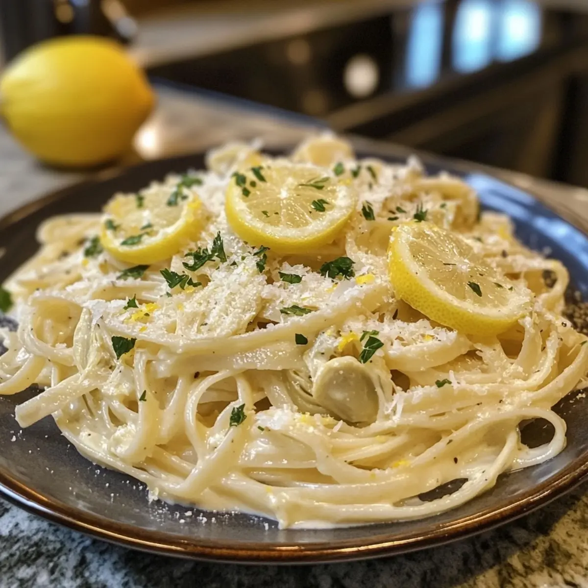 Creamy Lemon Artichoke Pasta