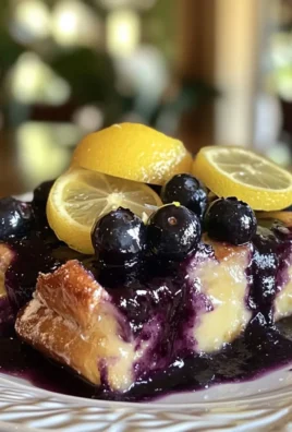 Lemon Blueberry Croissant Bread Pudding