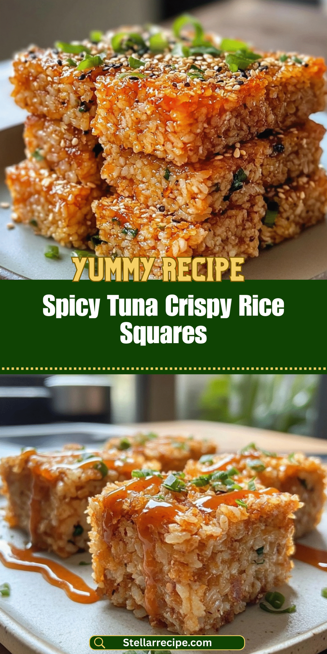 Spicy Tuna Crispy Rice Squares