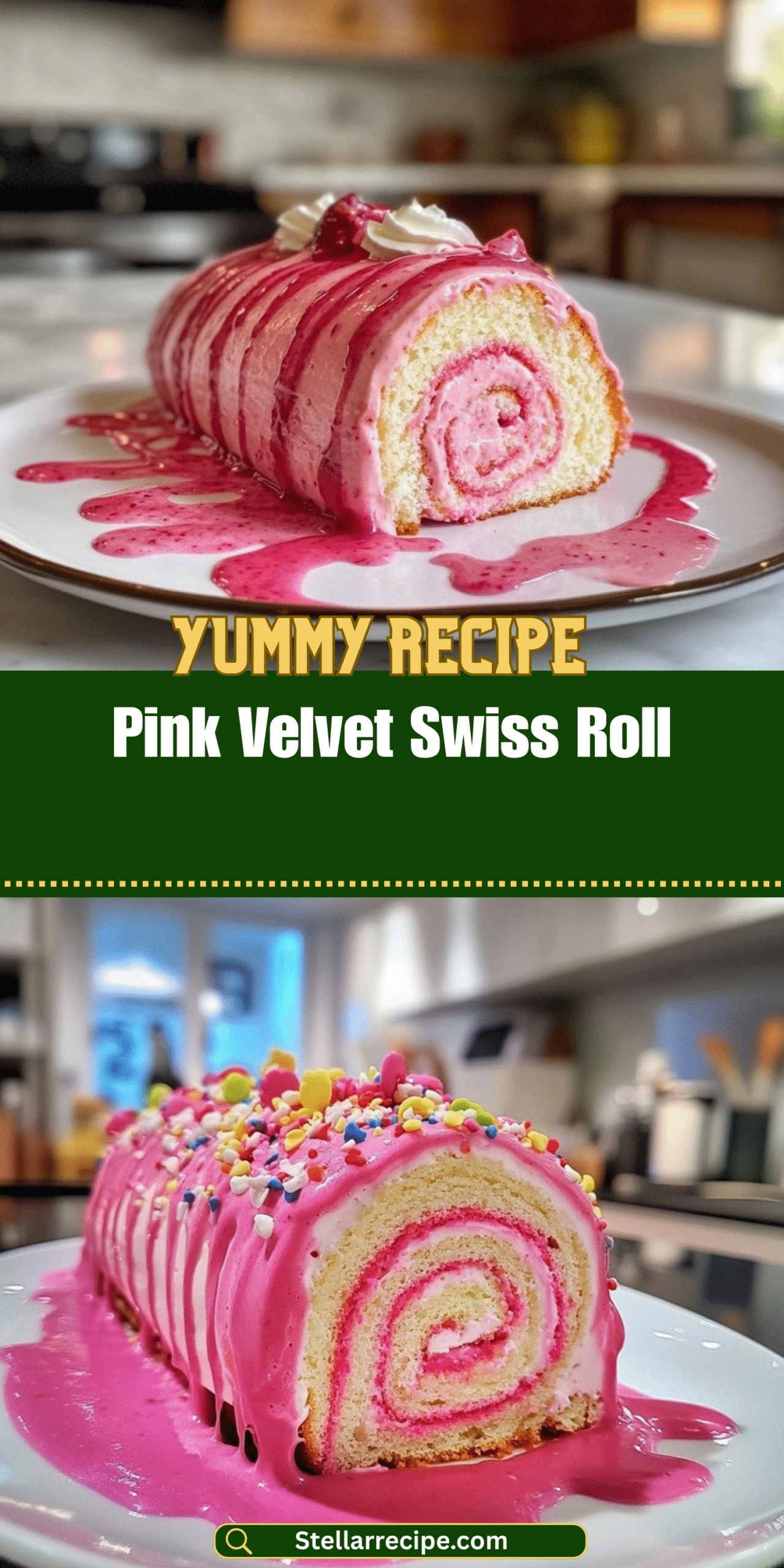 Pink Velvet Swiss Roll