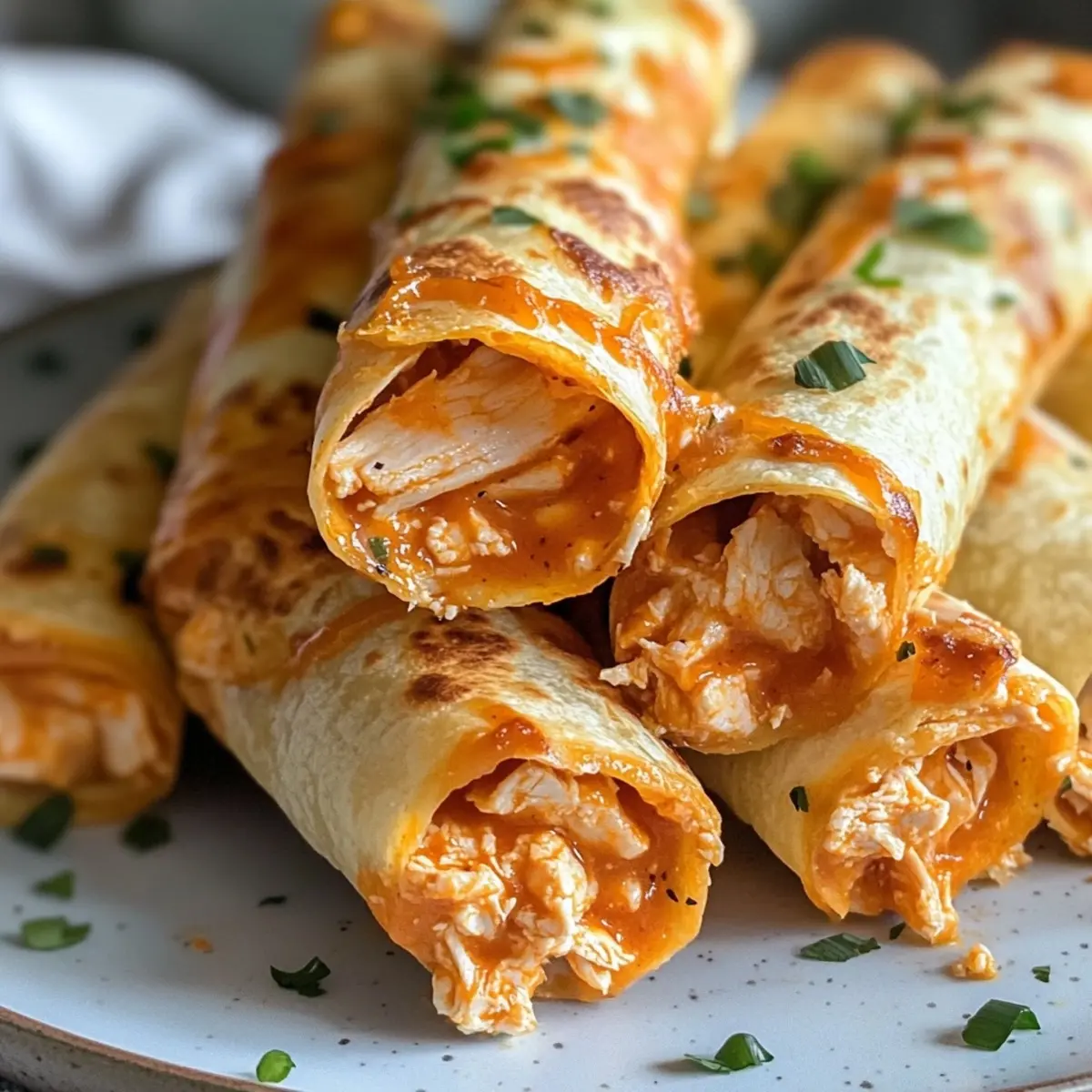 Irresistible Baked Buffalo Chicken Taquitos Recipe