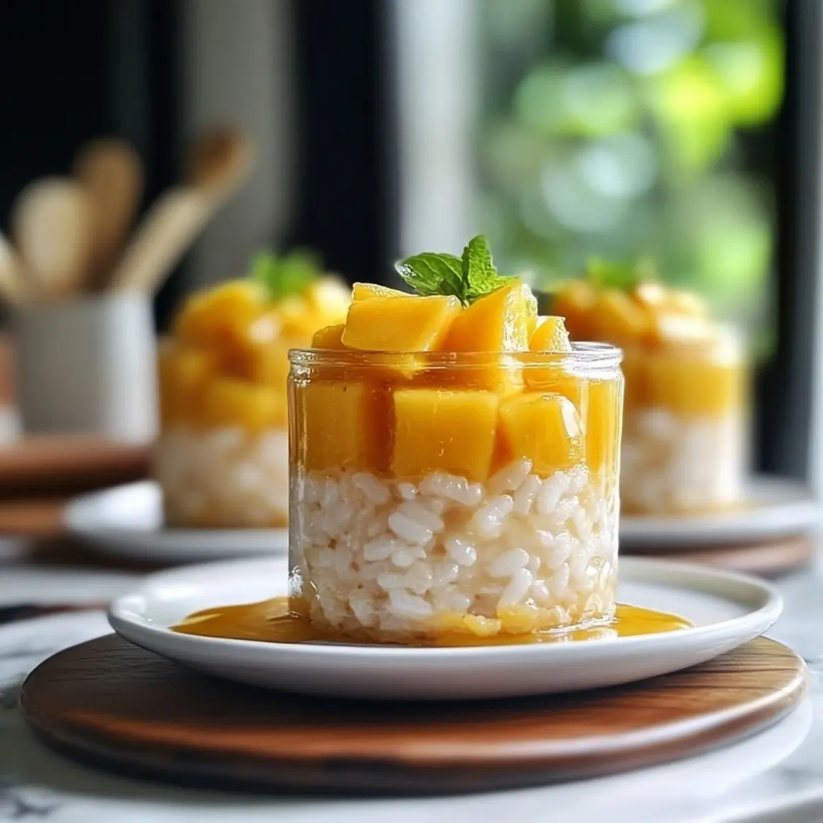 Mango Sticky Rice Dessert Jars
