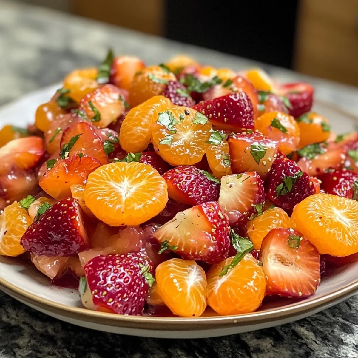 Refreshing Strawberry Clementine Salad with Red Wine Dressing