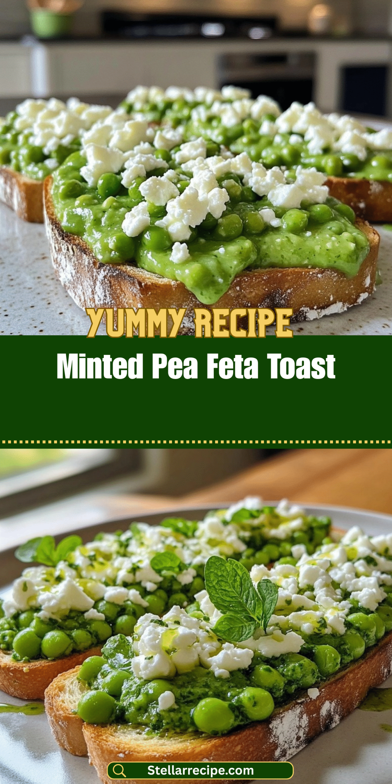 Minted Pea Feta Toast