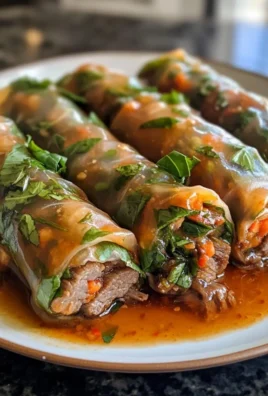 Thai Basil Beef Rolls