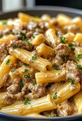 One-Pot Creamy Beef and Garlic Butter Pasta