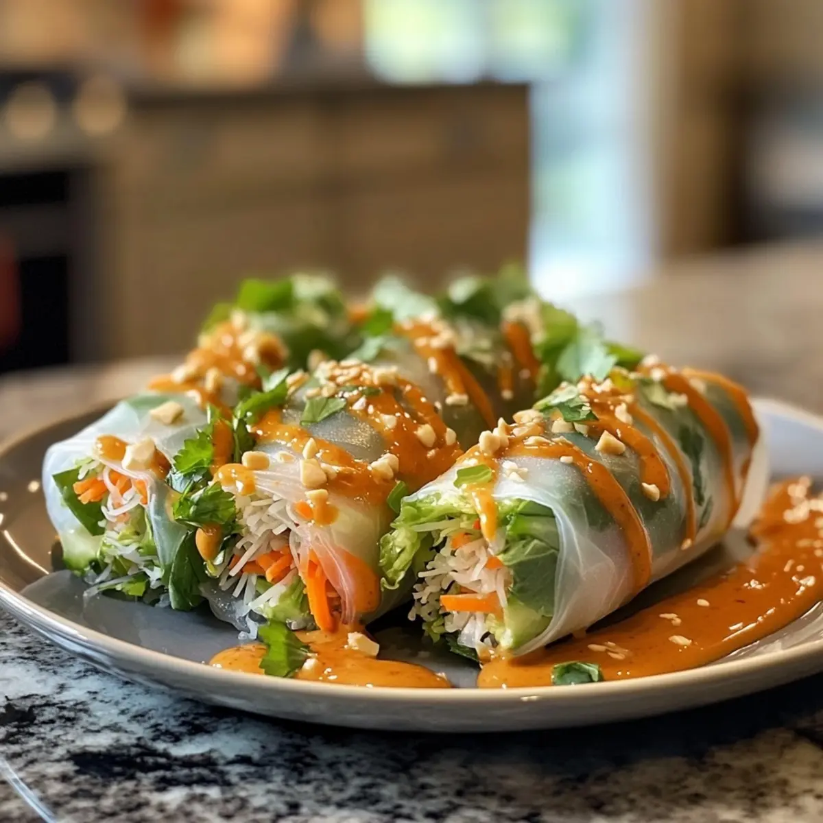 Spring Roll Salad with Peanut Dressing