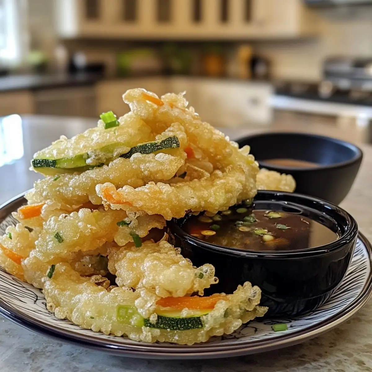 Vegetable Tempura with Sweet Soy Dipping Sauce