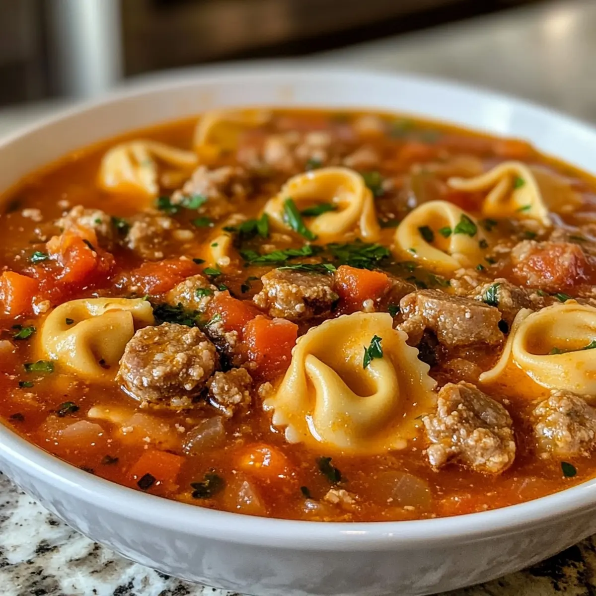 Sausage and Tortellini Soup