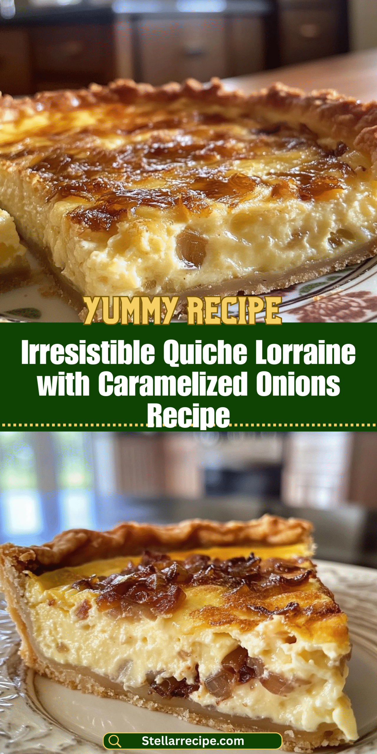 Irresistible Quiche Lorraine with Caramelized Onions Recipe