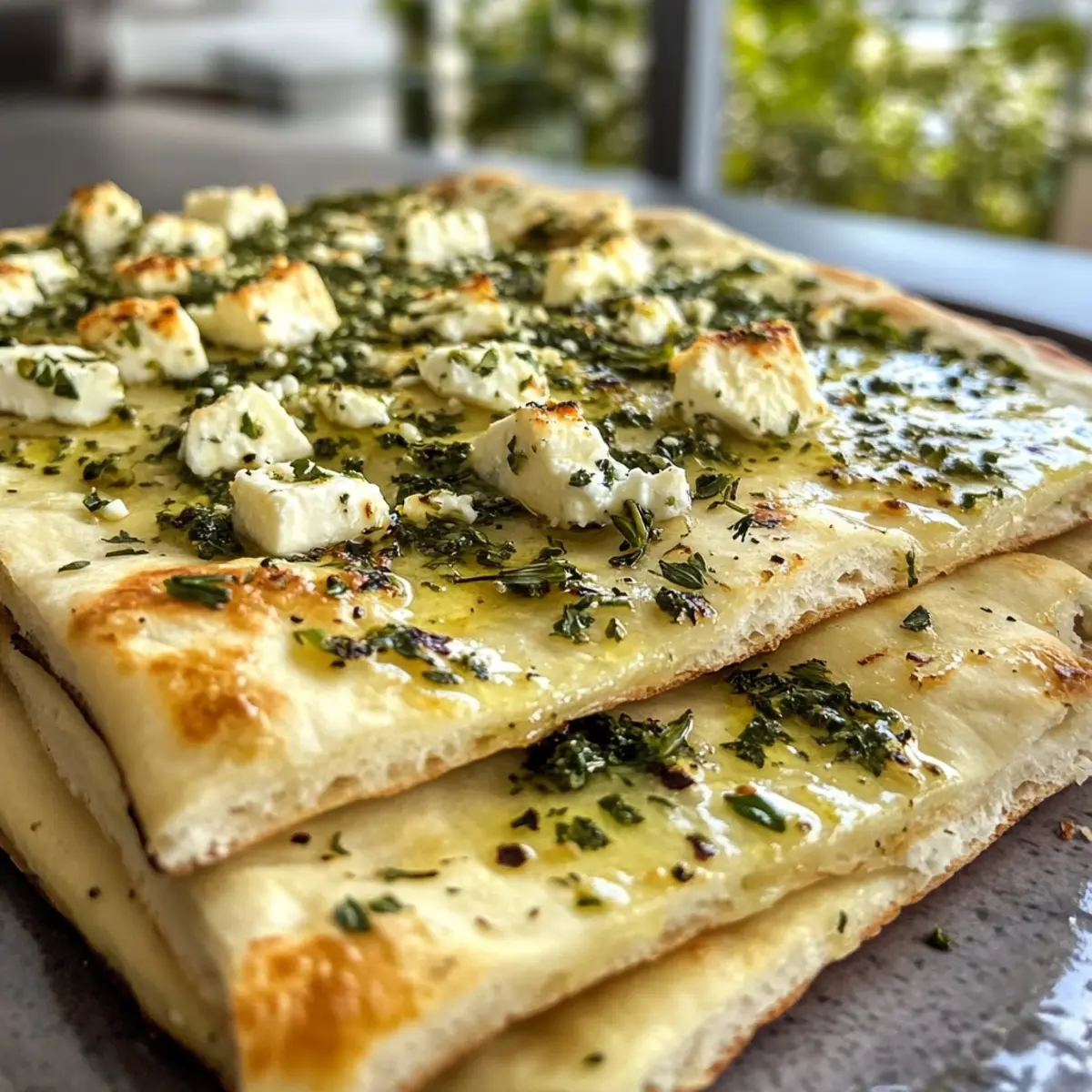 Baked Feta Herb Flatbread