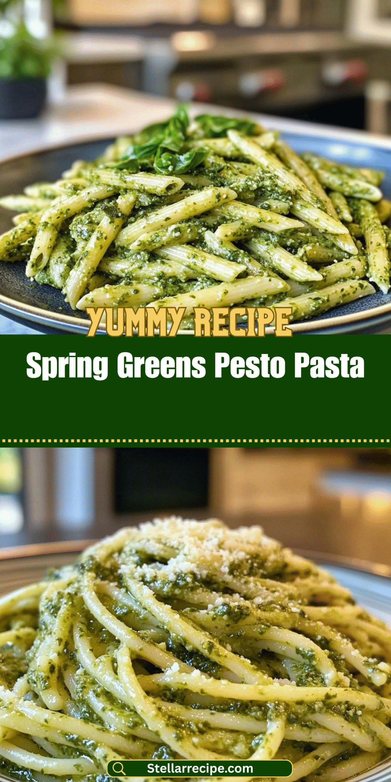 Spring Greens Pesto Pasta