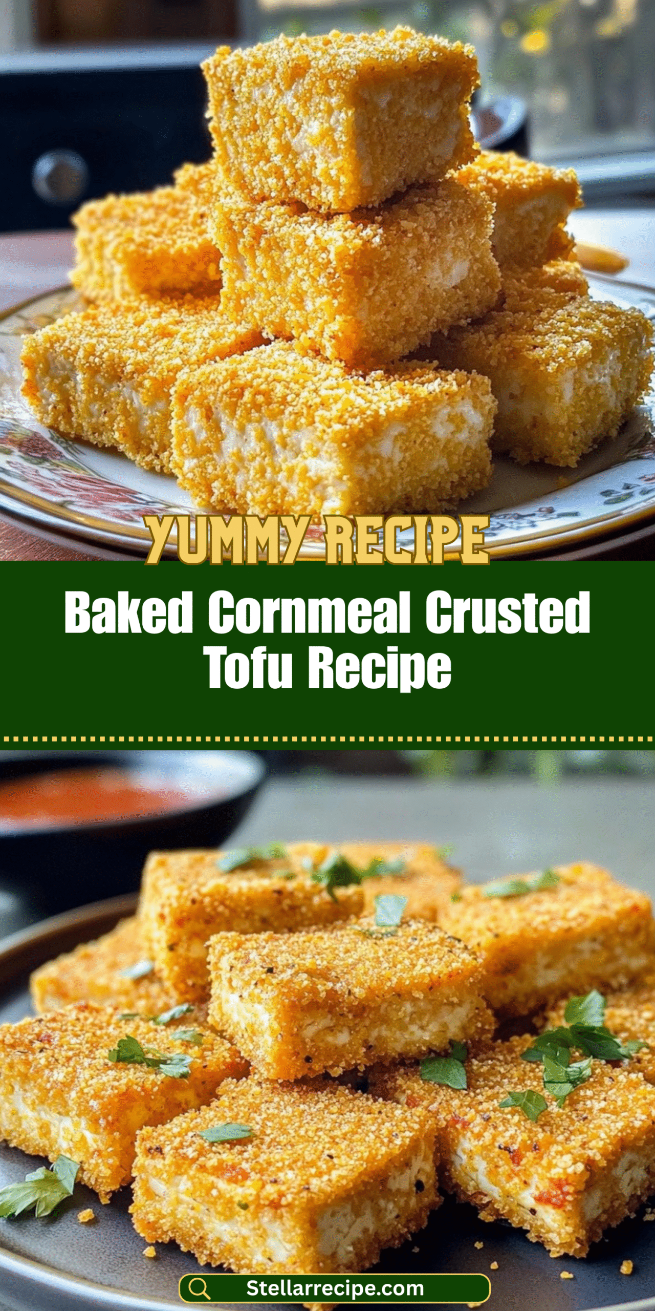 Baked Cornmeal Crusted Tofu Recipe