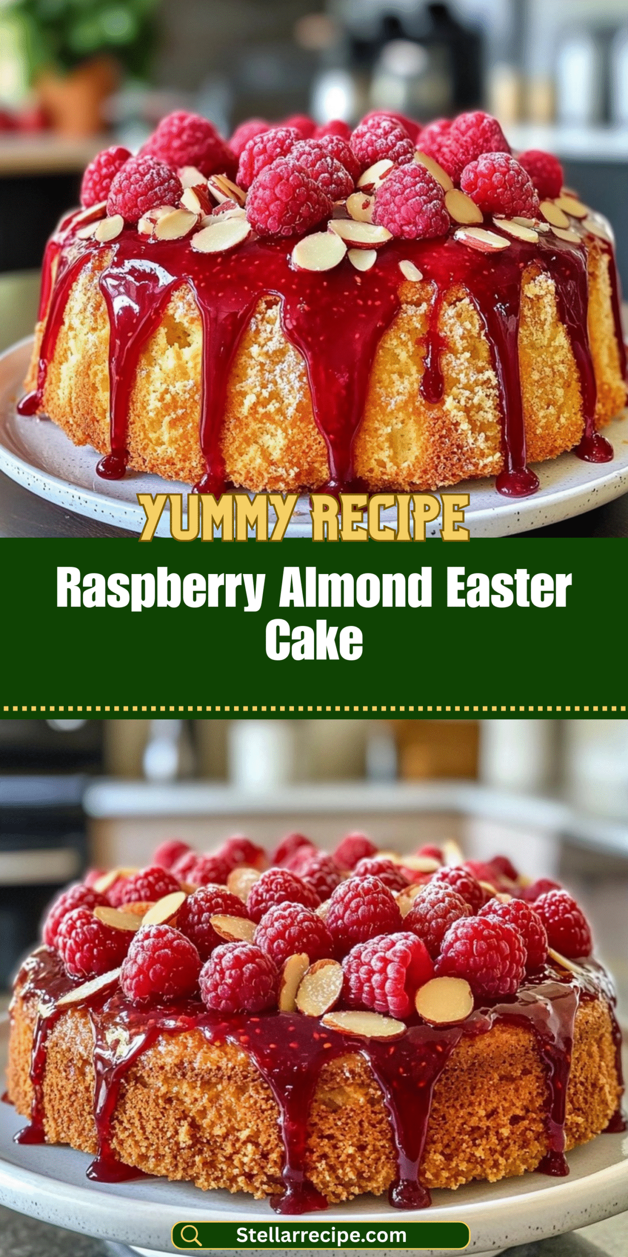 Raspberry Almond Easter Cake