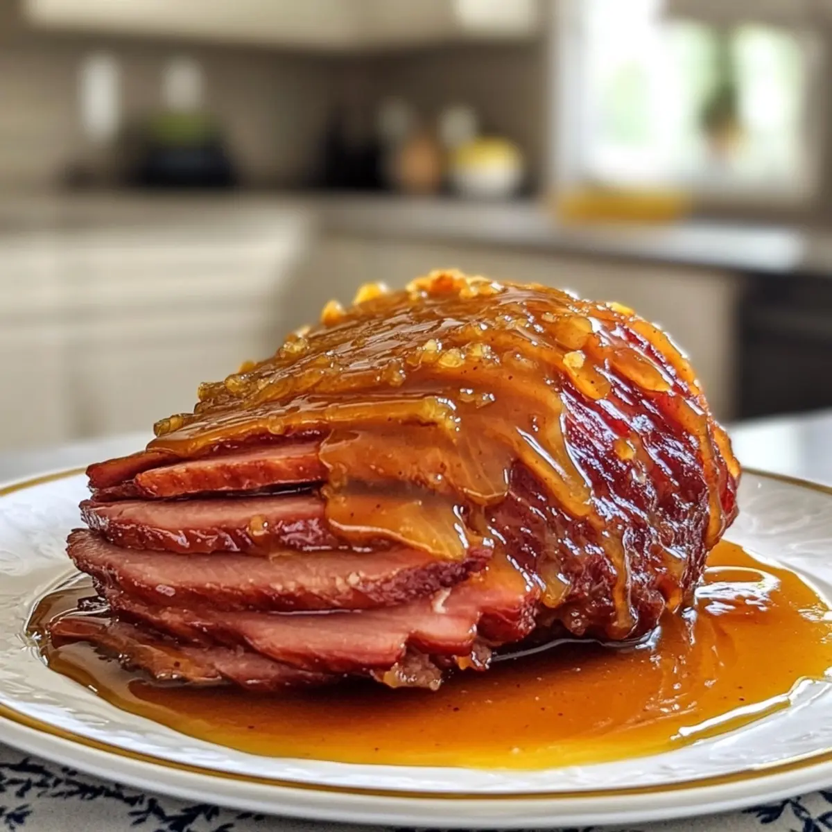 Brown Sugar Mustard Glazed Ham