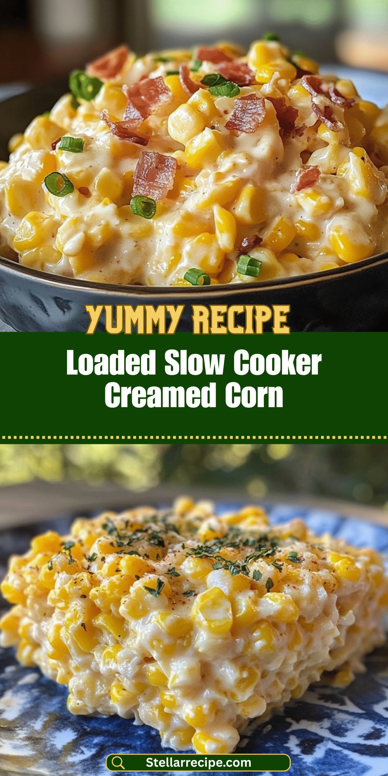 Loaded Slow Cooker Creamed Corn