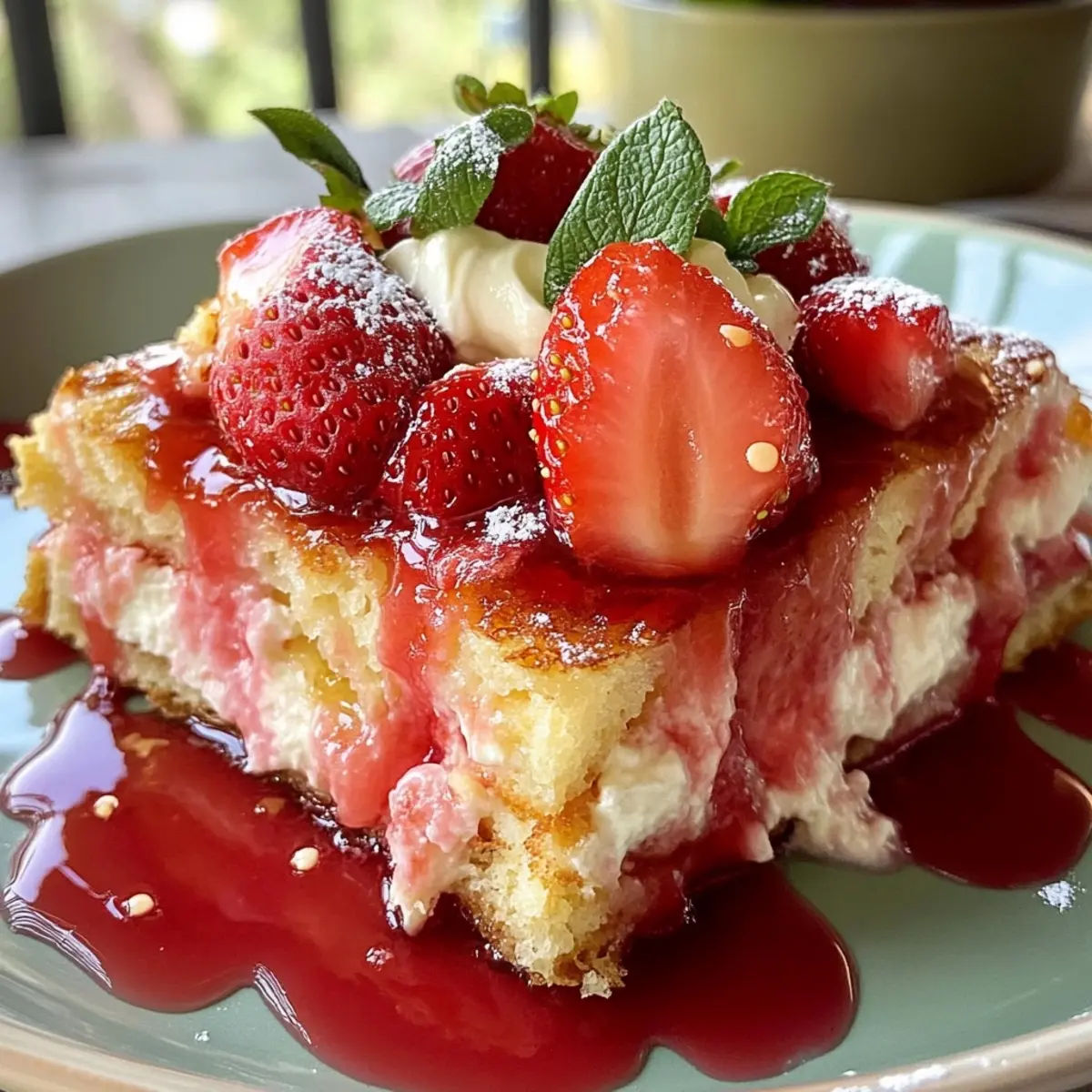 Indulge in Strawberry Mascarpone French Toast Casserole
