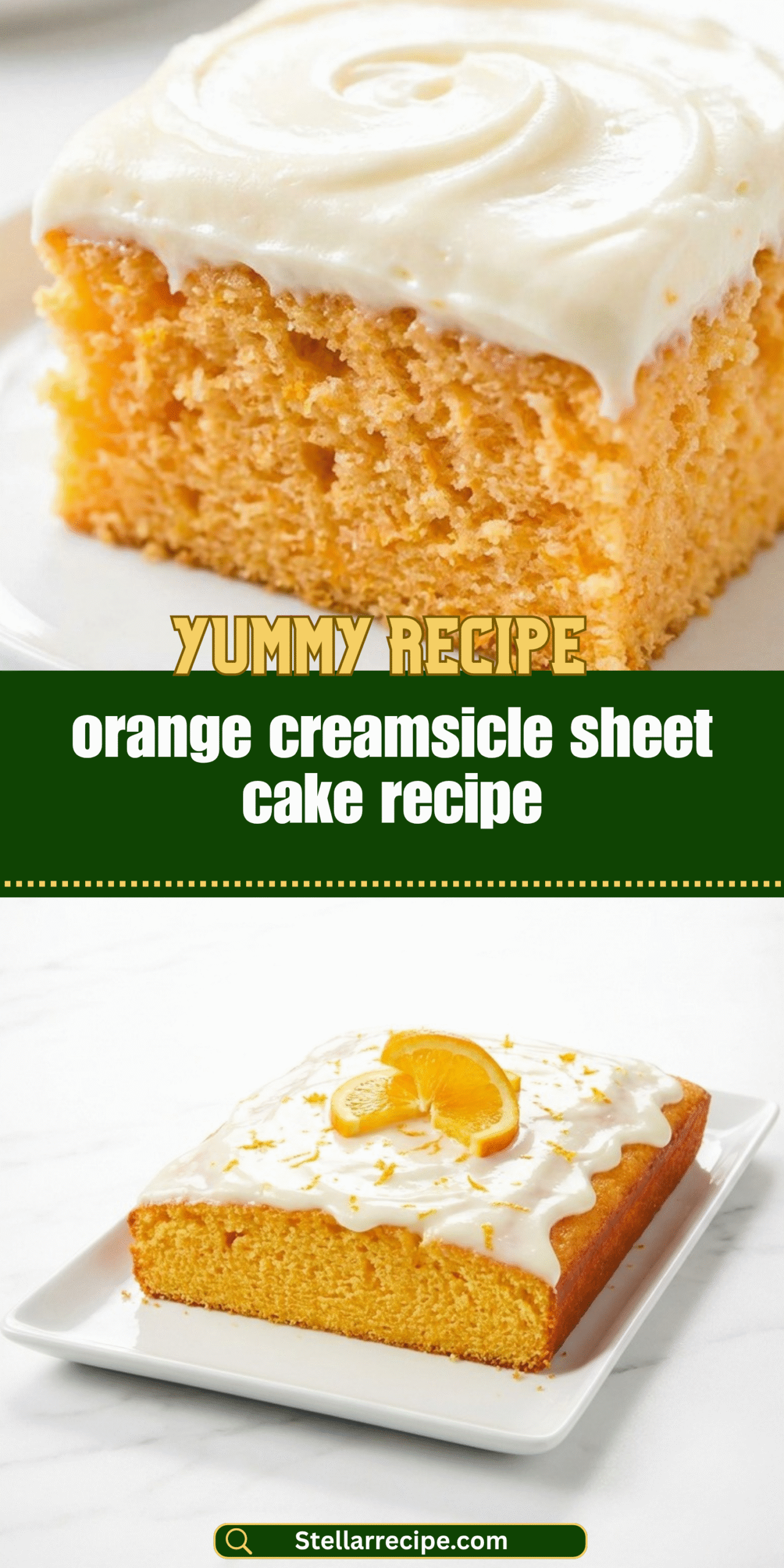 orange creamsicle sheet cake recipe