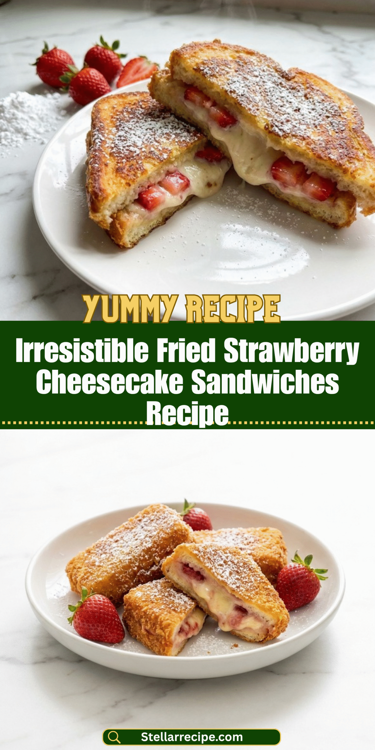 Irresistible Fried Strawberry Cheesecake Sandwiches Recipe