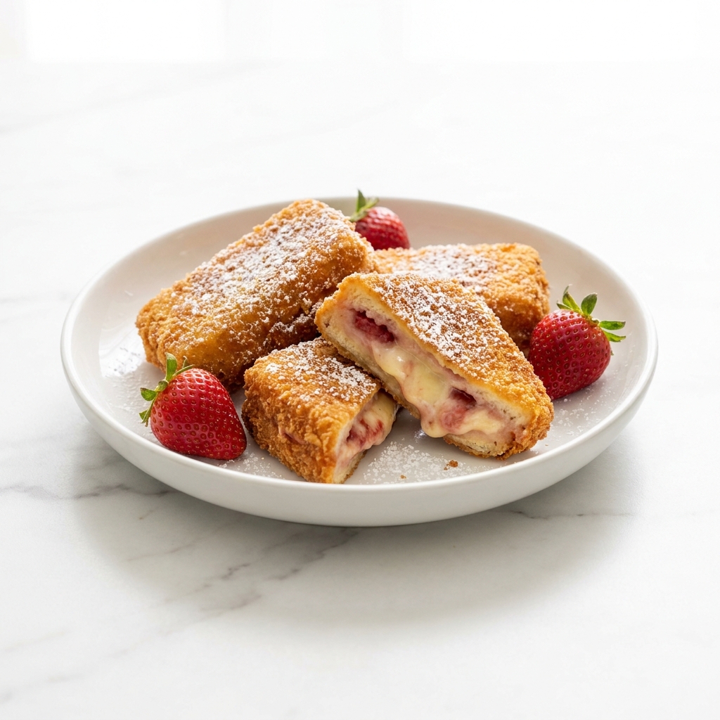 Irresistible Fried Strawberry Cheesecake Sandwiches Recipe - final