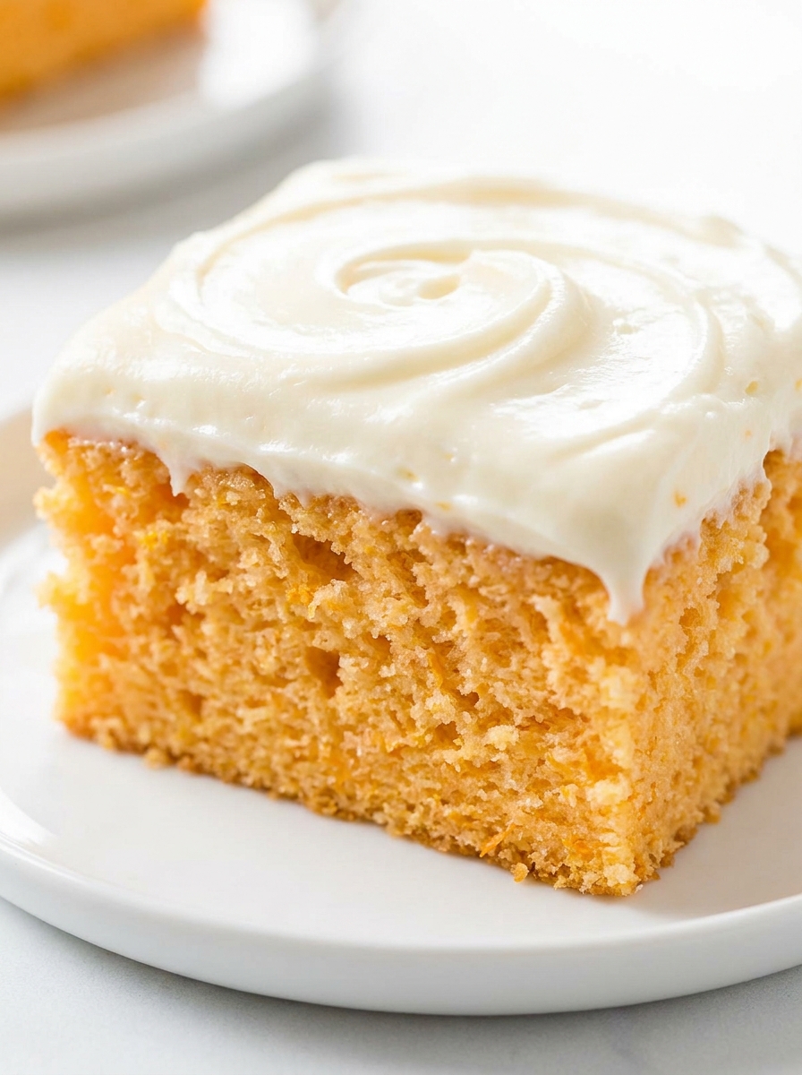 orange creamsicle sheet cake recipe - featured