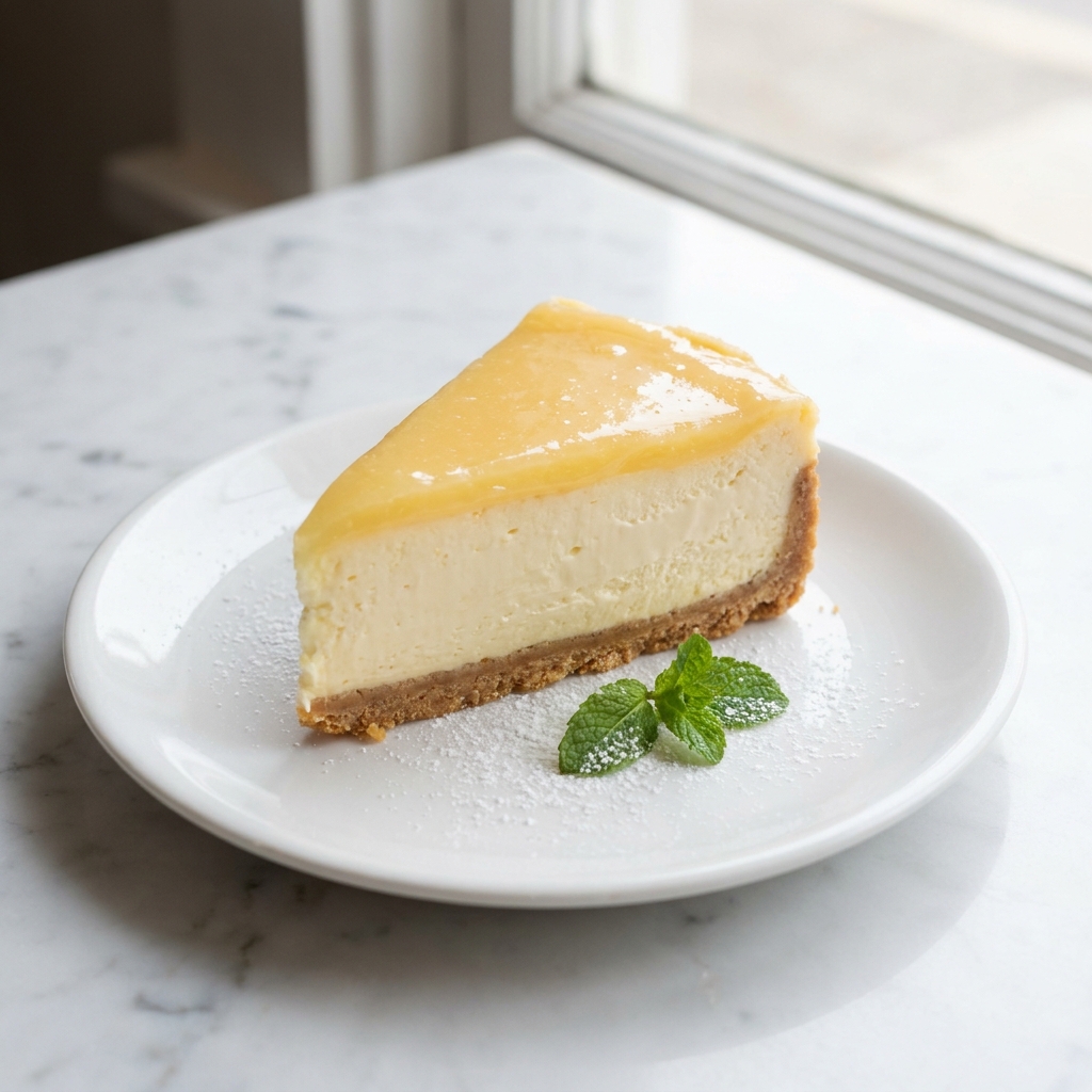 thick bakery style lemon cream cheesecake - final